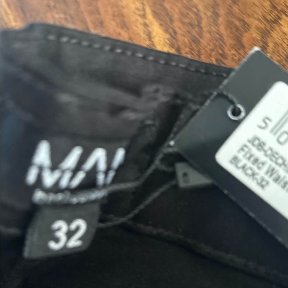 2 Pr Boohooman Men’s Black Trowser relaxed Fit & Blue Relaxed Fit JEANS  NEW - Picture 6 of 7